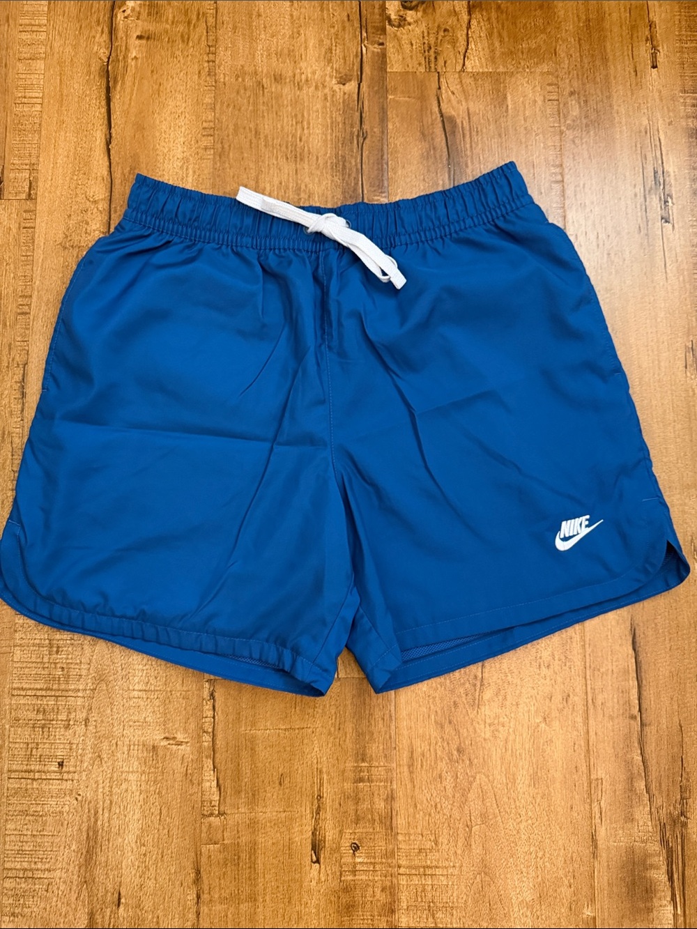 Nike Flow Shorts Blue with White Drawstring